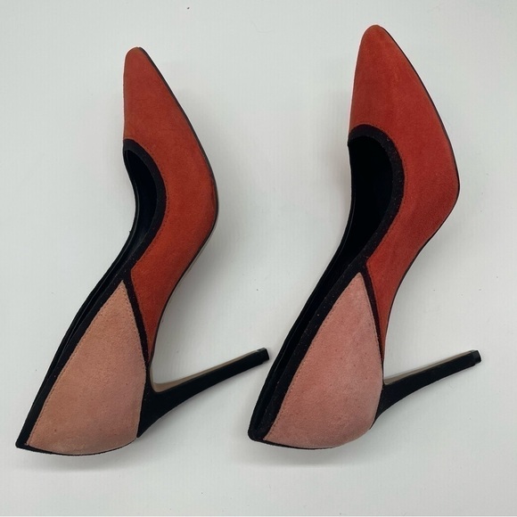 Aldo Suede Leather Color Block Heels Pumps, Sz 6.5 - Picture 4 of 15